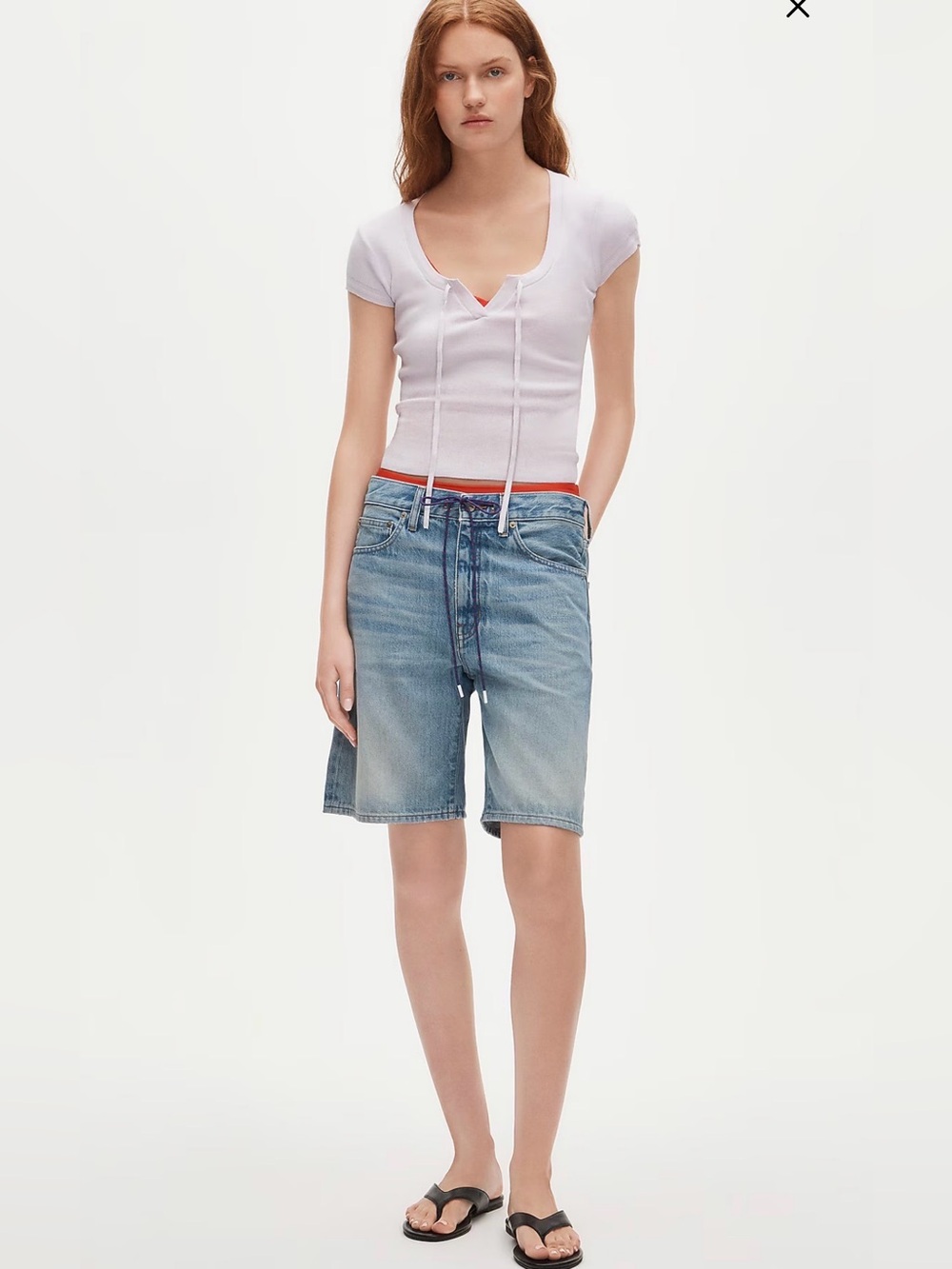 J. Crew denim Bermuda shorts with paracord, 30 NWT